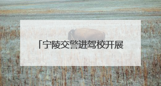 宁陵交警进驾校开展交通安全宣传活动
