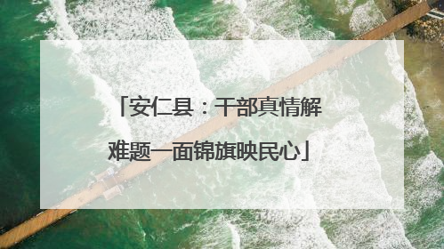 安仁县：干部真情解难题一面锦旗映民心