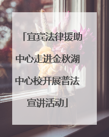 宜宾法律援助中心走进金秋湖中心校开展普法宣讲活动