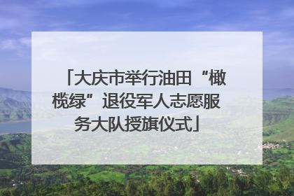 大庆市举行油田“橄榄绿”退役军人志愿服务大队授旗仪式