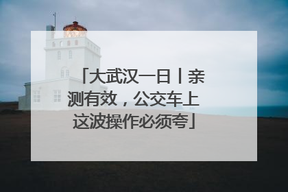大武汉一日丨亲测有效，公交车上这波操作必须夸