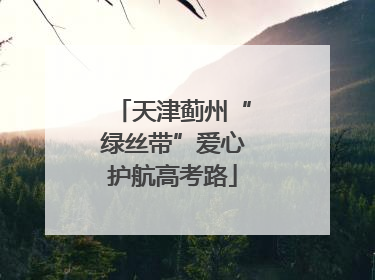 天津蓟州“绿丝带”爱心护航高考路