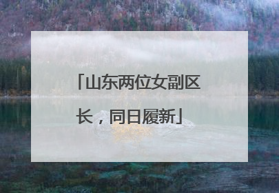 山东两位女副区长，同日履新