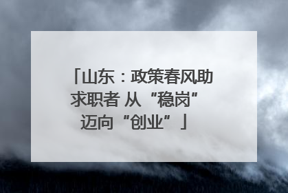 山东：政策春风助求职者 从“稳岗”迈向“创业”