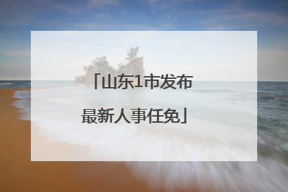 山东1市发布最新人事任免