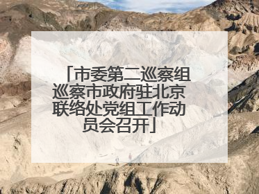 市委第二巡察组巡察市政府驻北京联络处党组工作动员会召开