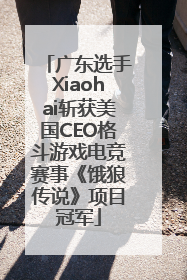 广东选手Xiaohai斩获美国CEO格斗游戏电竞赛事《饿狼传说》项目冠军