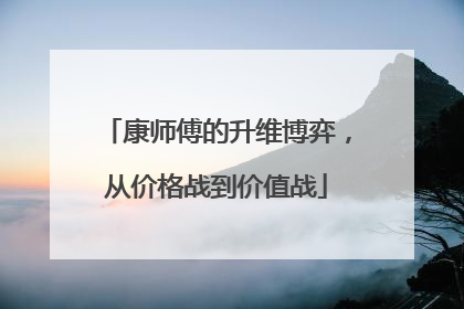 康师傅的升维博弈，从价格战到价值战