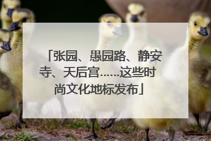 张园、愚园路、静安寺、天后宫……这些时尚文化地标发布