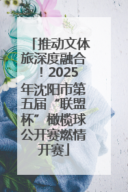 推动文体旅深度融合！2025年沈阳市第五届“联盟杯”橄榄球公开赛燃情开赛