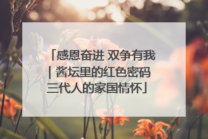 感恩奋进 双争有我｜酱坛里的红色密码 三代人的家国情怀
