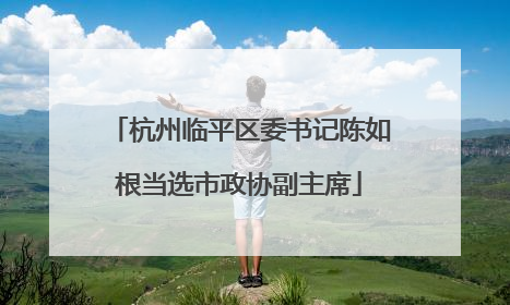 杭州临平区委书记陈如根当选市政协副主席