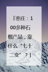 枣庄：100多种石榴产品，靠什么“七十二变”？