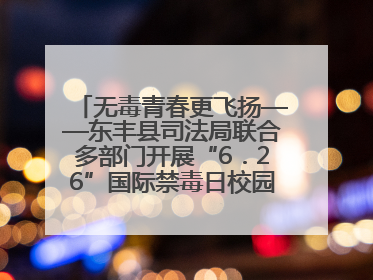 无毒青春更飞扬——东丰县司法局联合多部门开展“6．26”国际禁毒日校园宣讲活动