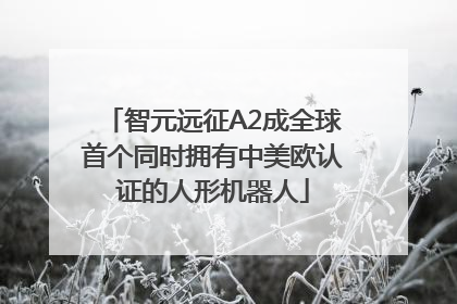 智元远征A2成全球首个同时拥有中美欧认证的人形机器人