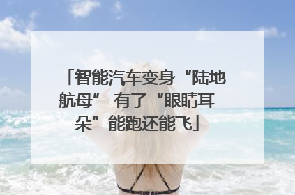 智能汽车变身“陆地航母” 有了“眼睛耳朵”能跑还能飞