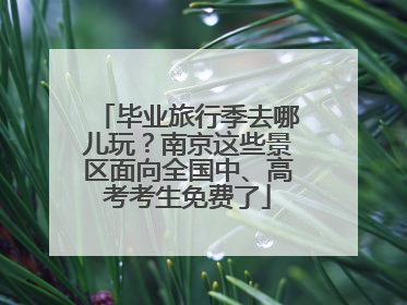 毕业旅行季去哪儿玩？南京这些景区面向全国中、高考考生免费了