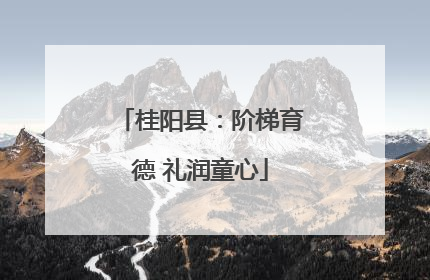 桂阳县：阶梯育德 礼润童心