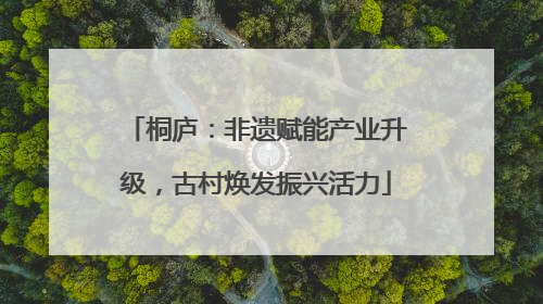 桐庐：非遗赋能产业升级，古村焕发振兴活力