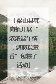 梁山县韩岗镇开展“浓浓端午情，悠悠粽意香”包粽子活动