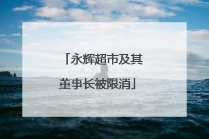 永辉超市及其董事长被限消