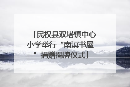 民权县双塔镇中心小学举行“南溟书屋”捐赠揭牌仪式