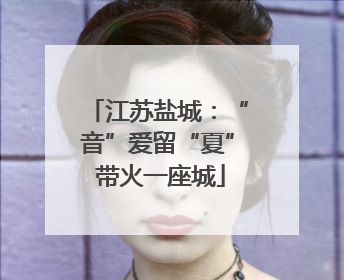 江苏盐城：“音”爱留“夏” 带火一座城