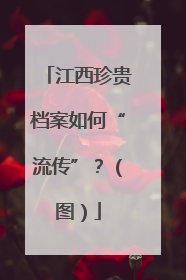 江西珍贵档案如何“流传”？（图）