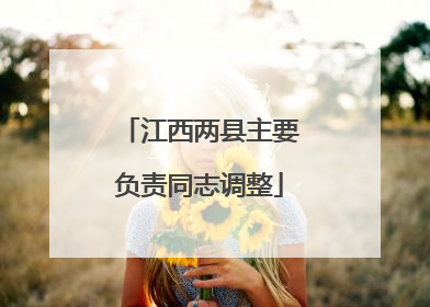 江西两县主要负责同志调整