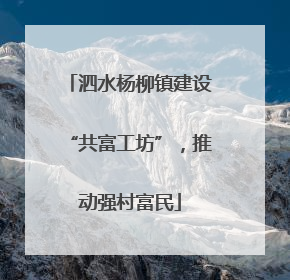 泗水杨柳镇建设“共富工坊”，推动强村富民