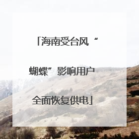 海南受台风“蝴蝶”影响用户全面恢复供电