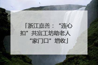 浙江嘉善：“连心扣”共富工坊助老人“家门口”增收