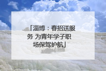 淄博：春招送服务 为青年学子职场保驾护航