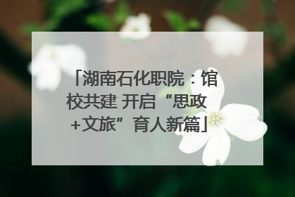 湖南石化职院：馆校共建 开启“思政+文旅”育人新篇