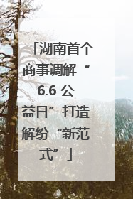 湖南首个商事调解“6.6 公益日”打造解纷“新范式”