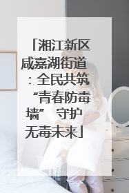湘江新区咸嘉湖街道：全民共筑“青春防毒墙” 守护无毒未来