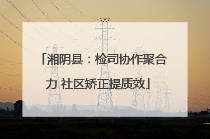 湘阴县：检司协作聚合力 社区矫正提质效