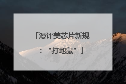 漫评美芯片新规：“打地鼠”