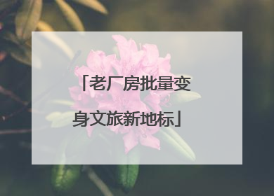 老厂房批量变身文旅新地标