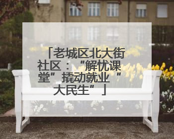 老城区北大街社区：“解忧课堂”撬动就业“大民生”