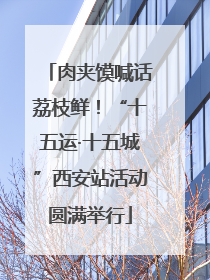 肉夹馍喊话荔枝鲜！“十五运·十五城”西安站活动圆满举行