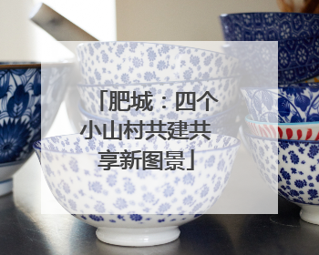 肥城：四个小山村共建共享新图景