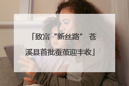 致富“新丝路” 苍溪县首批蚕茧迎丰收