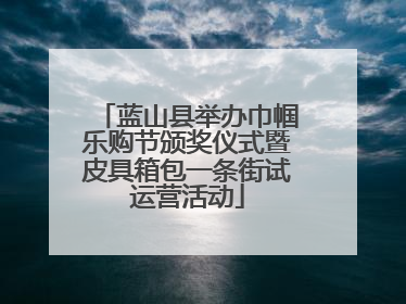蓝山县举办巾帼乐购节颁奖仪式暨皮具箱包一条街试运营活动