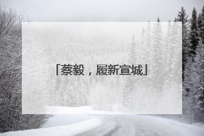 蔡毅，履新宣城