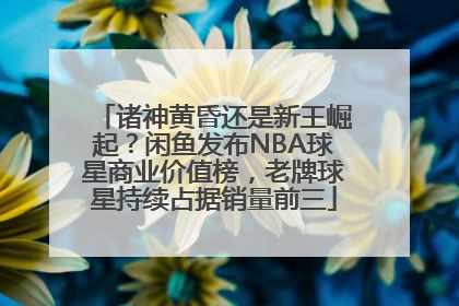 诸神黄昏还是新王崛起？闲鱼发布NBA球星商业价值榜，老牌球星持续占据销量前三