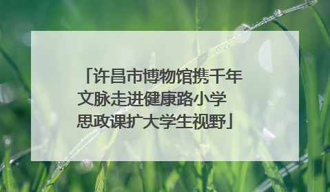 许昌市博物馆携千年文脉走进健康路小学 思政课扩大学生视野