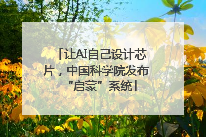 让AI自己设计芯片，中国科学院发布“启蒙”系统
