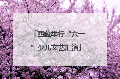 西藏举行“六一”少儿文艺汇演