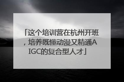 这个培训营在杭州开班，培养既懂动漫又精通AIGC的复合型人才